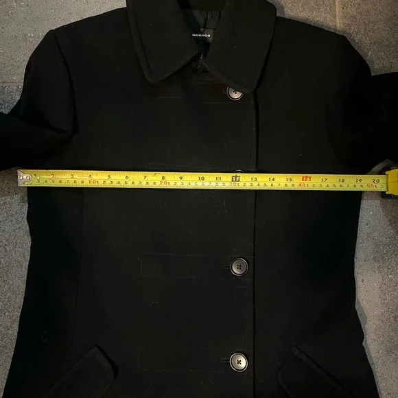 Club Monaco Black Lambswool and Cashmere Coat. Size M. EUC - Picture 9 of 15